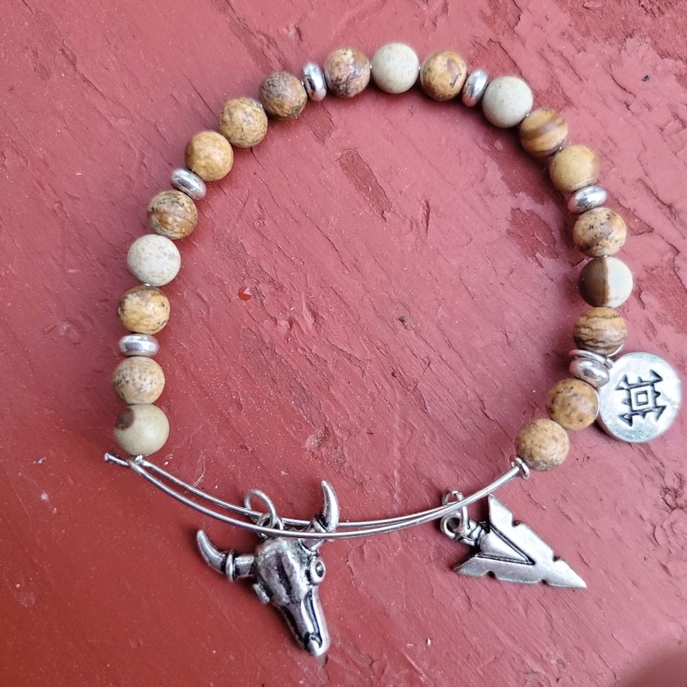 Free Spirit Boho Hippie southwestern people insp charm beaded bracelet